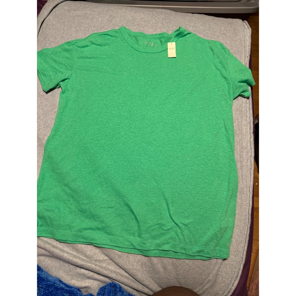 Aerie Womens Green Heathered Oversized Crewneck Short Sleeve T-Shirt Size S/P